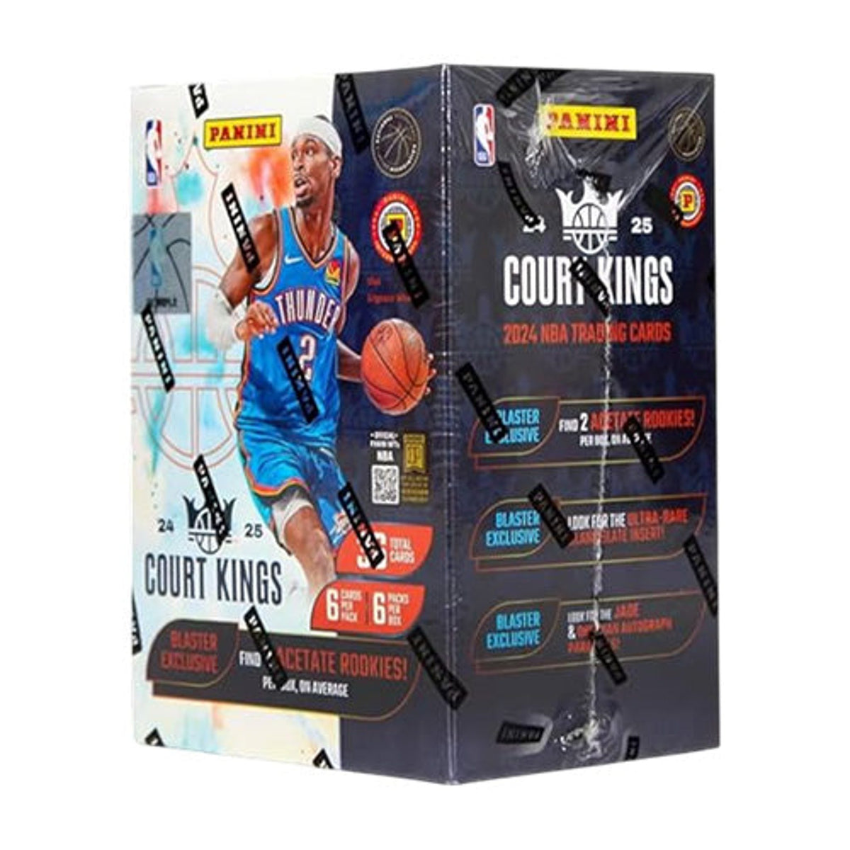 Panini 2024/25 Court Kings Blaster Trading Cards Display of 6