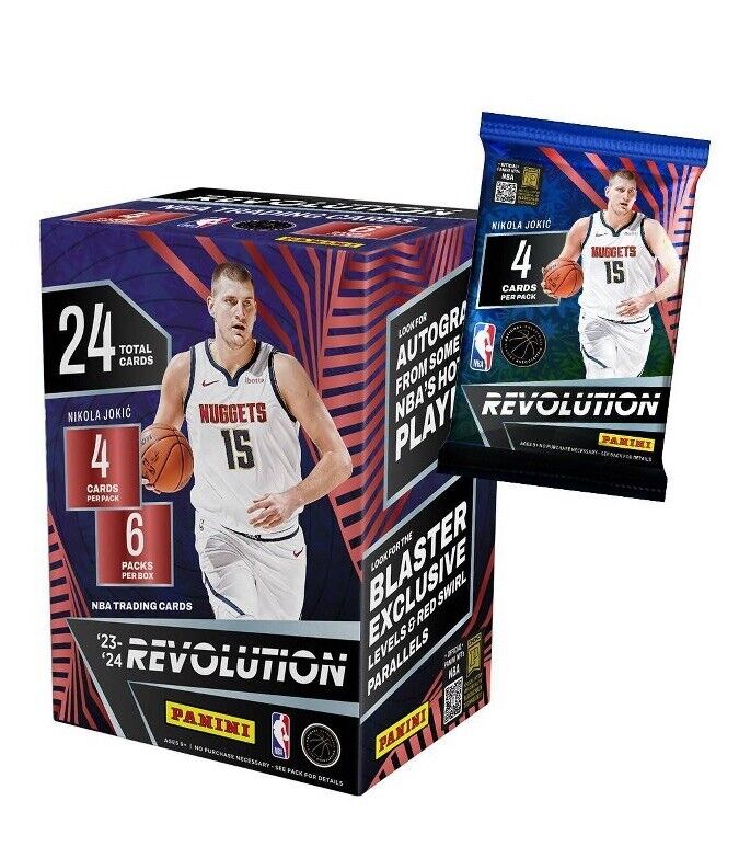 Panini 2023-24 Revolution NBA Trading Card Blaster Box Victor Wembanyama 6 Packs