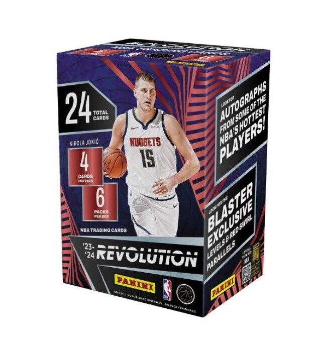 Panini 2023-24 Revolution NBA Trading Card Blaster Box Victor Wembanyama 6 Packs