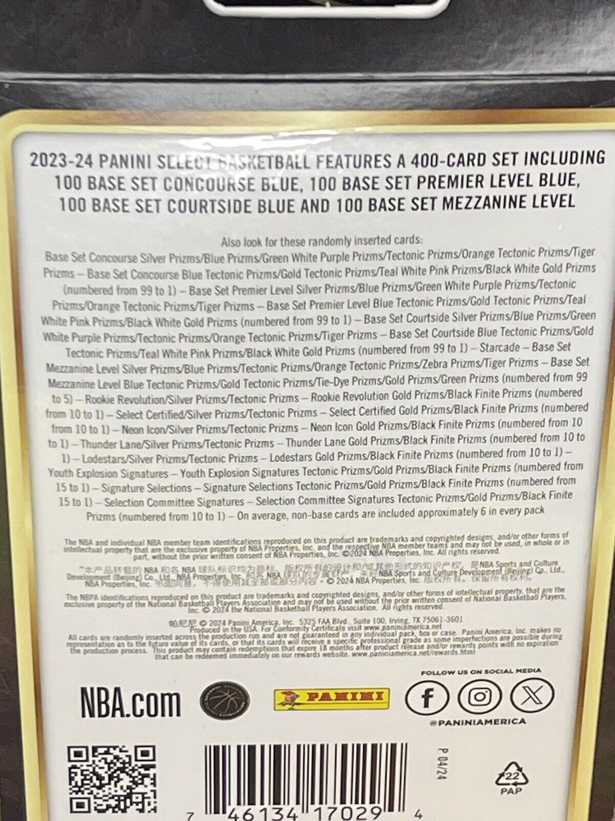 Panini 2023-24 Select Basketball Hanger Box