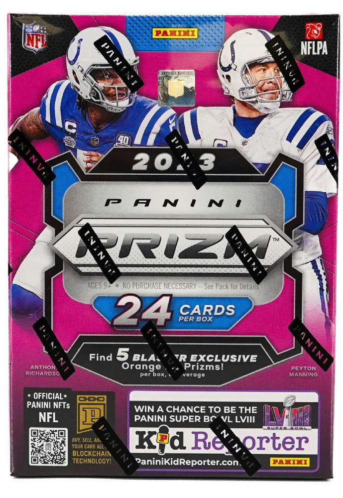 Panini 2023 Prizm Football Orange Ice Prizms 6-Pack Hobby Blaster Box