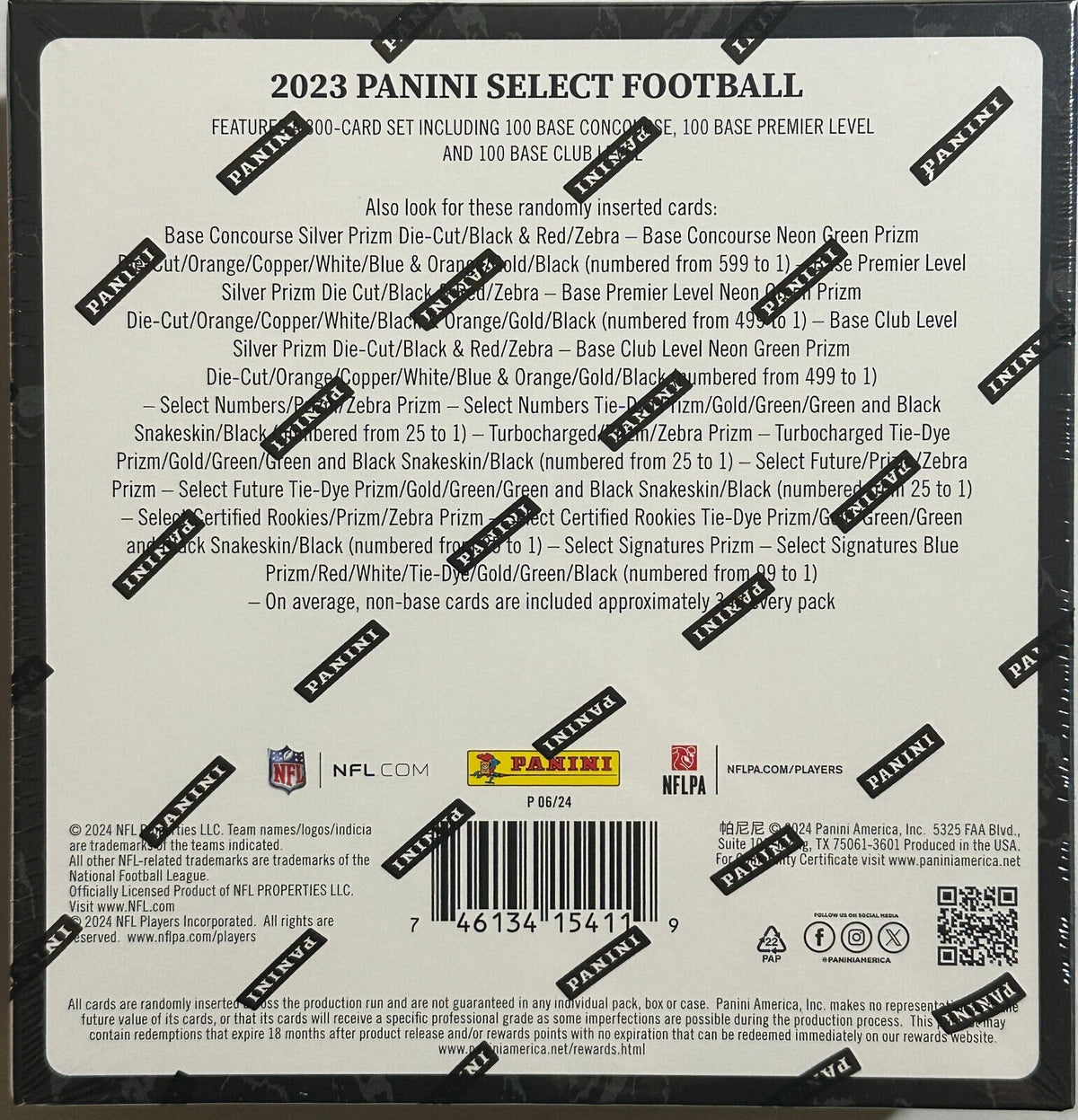 Panini 2023 Select Football Mega Box Black Red Prizm's