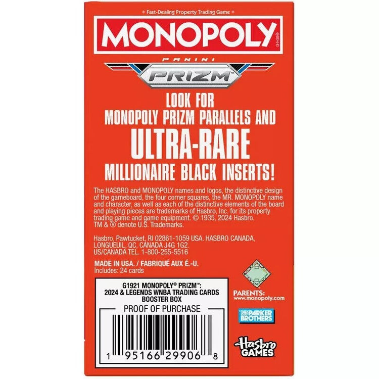 Monopoly Panini Prizm 2024 WNBA Box