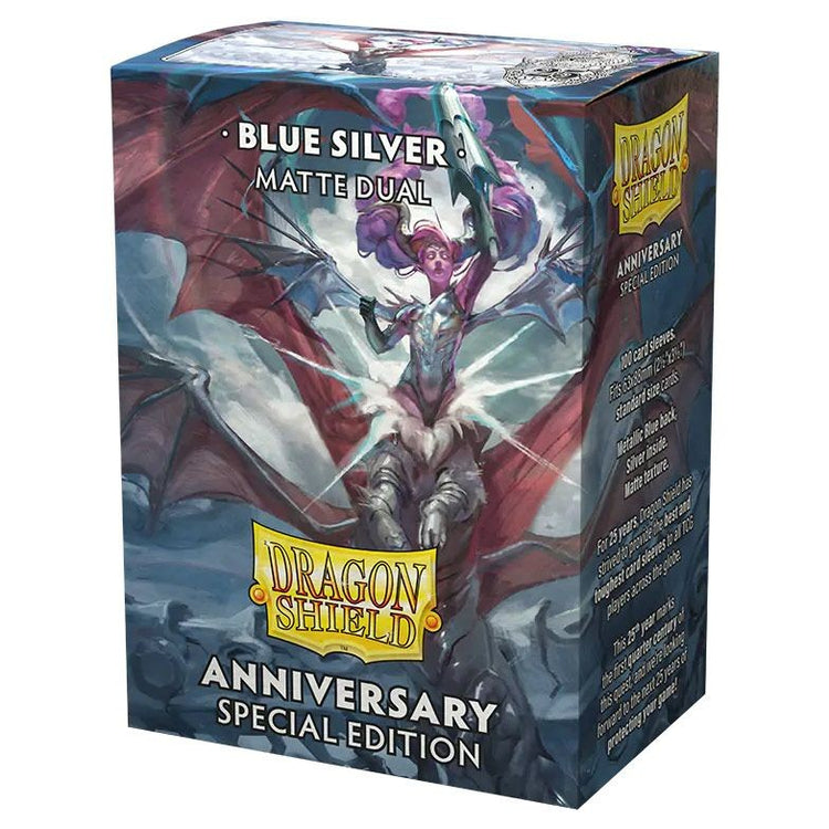 Arcane Tinmen Dragon Shield Matte Blue/Silver Special Edition Card Sleeves