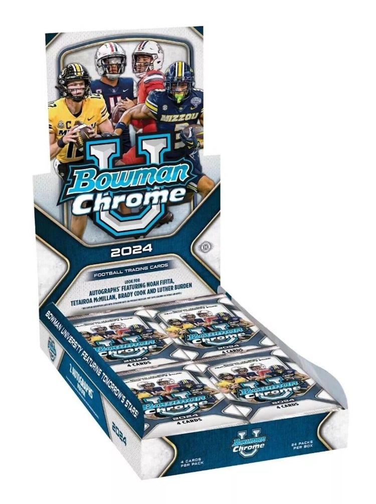 Bowman 2024 University Chrome Football Hobby Box