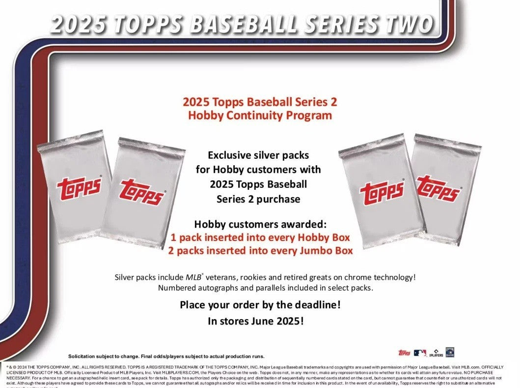 Topps 2025 Series 2 Baseball Hobby Jumbo Box