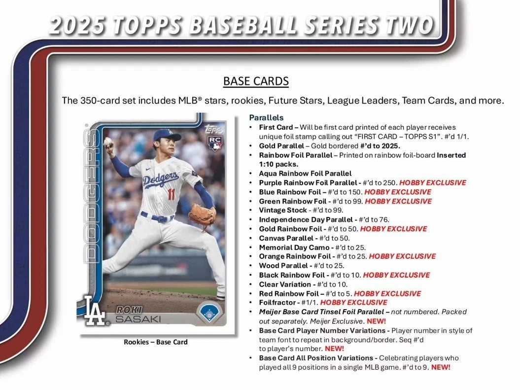 Topps 2025 Series 2 Baseball Hobby Jumbo Box