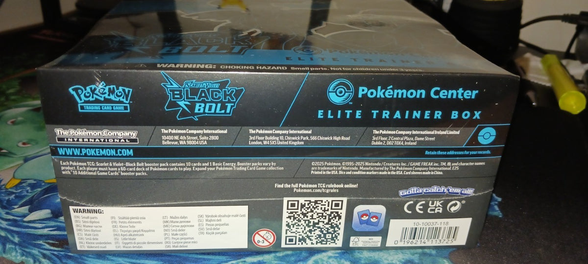 Pokemon TCG Black Bolt Center Elite Trainer Box