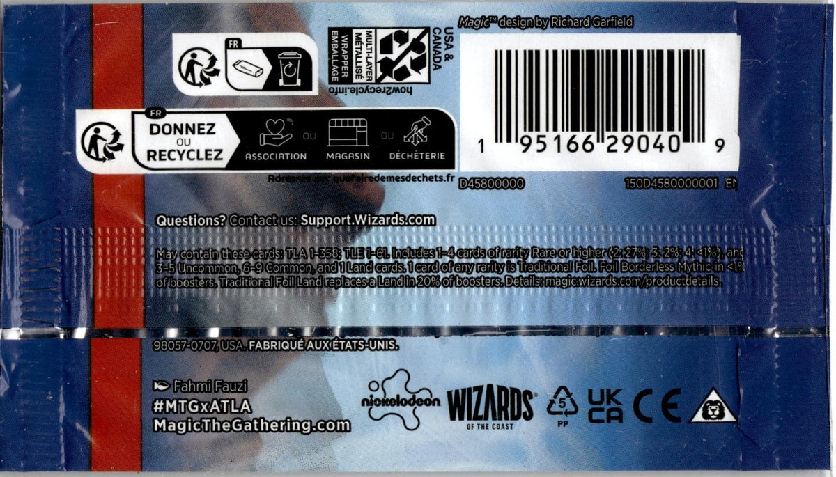 Wizards Of The Coast Magic The Gathering Avatar: The Legend of Aang Booster Pack