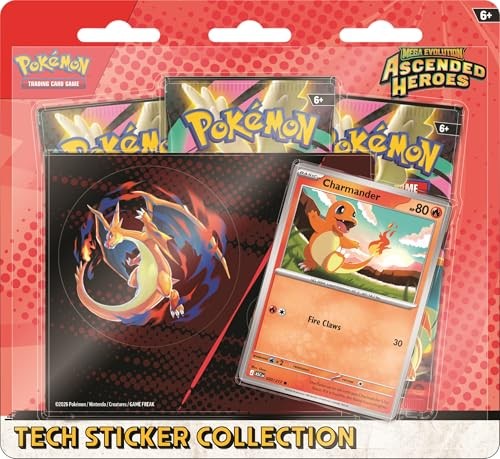Pokémon Mega Evolution-Ascended Heroes Tech Sticker Collection 3-Pack