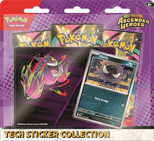 Pokémon Mega Evolution-Ascended Heroes Tech Sticker Collection 3-Pack