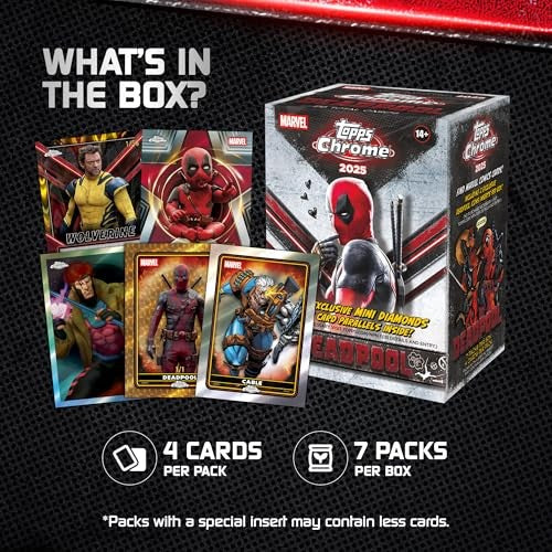 Topps 2025 Deadpool Chrome 7-Pack Blaster Box