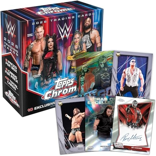 Topps 2026 Chrome WWE Mega Box 6 Packs