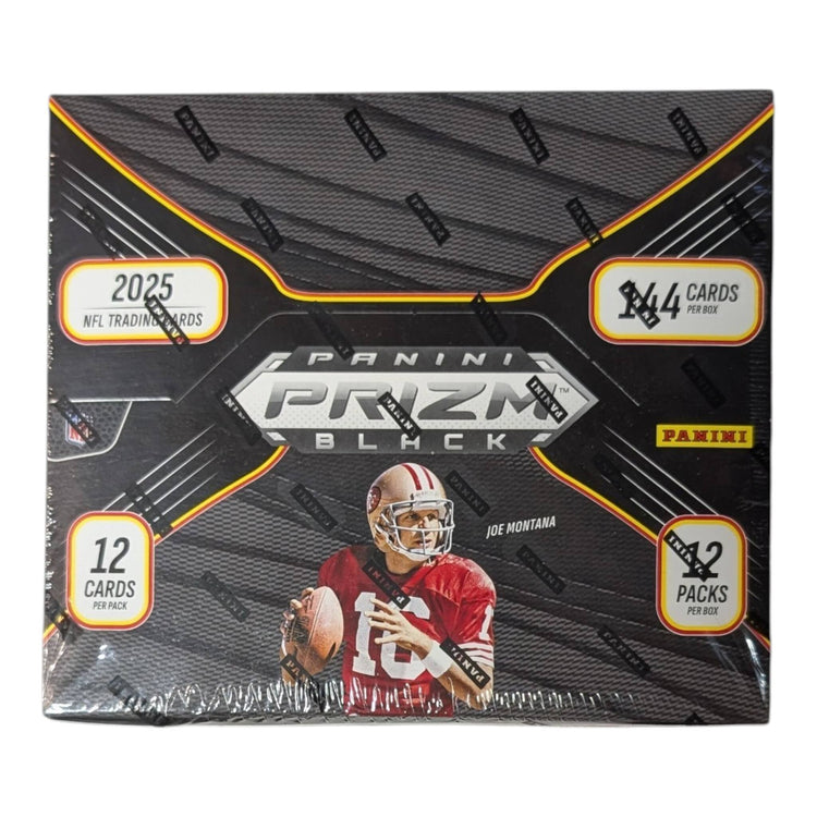 Panini 2025 Prizm Black Football Hobby Box 12 Packs