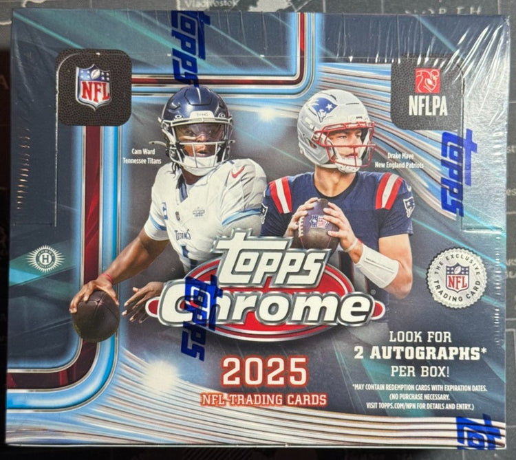 Topps 2025 Chrome Football Hobby Jumbo Box
