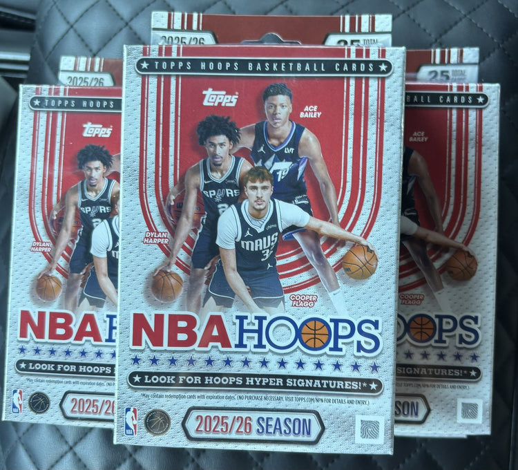 Topps 2025/26 Hoops Basketball Hanger Trading Card Box Hyper Signatures