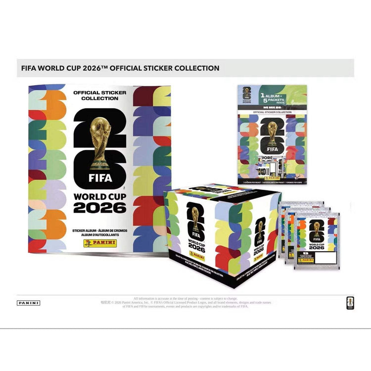 Panini 2026 FIFA World Cup Sticker Collection Box of 25 Packs