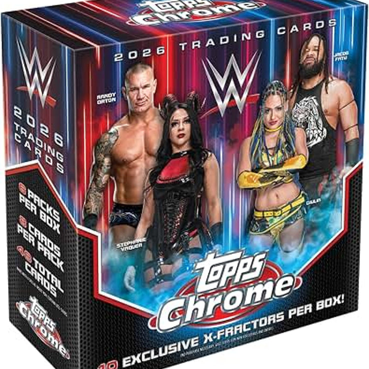 Topps 2026 Chrome WWE Mega Box 6 Packs