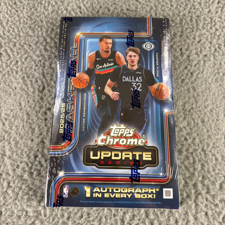 Topps 2025-26 Chrome Updates Basketball Hobby Box Factory Sealed