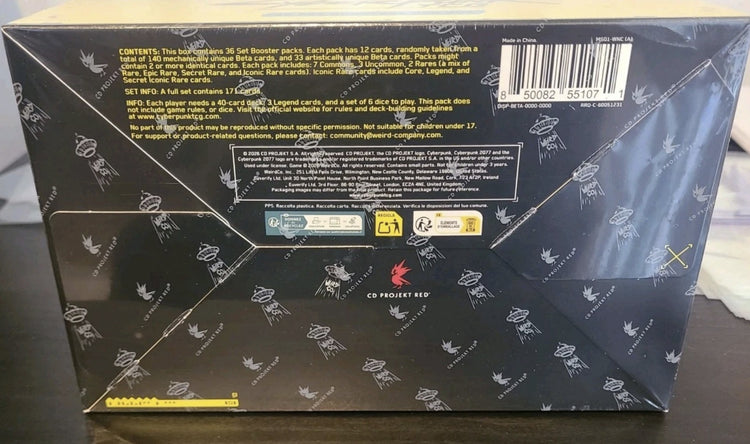 Cyberpunk TCG Beta Booster Box 36 Packs