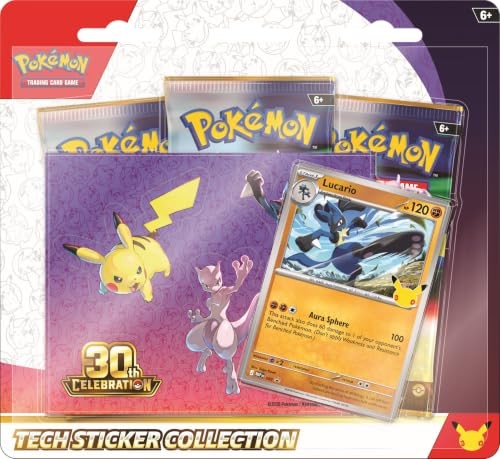 Pokémon Tcg 30th Celebration Tech Sticker Collection Random