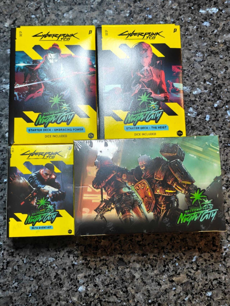 WeirdCo Cyberpunk 2077 TCG Welcome to Night City Beta Booster Box Starter Decks Kit