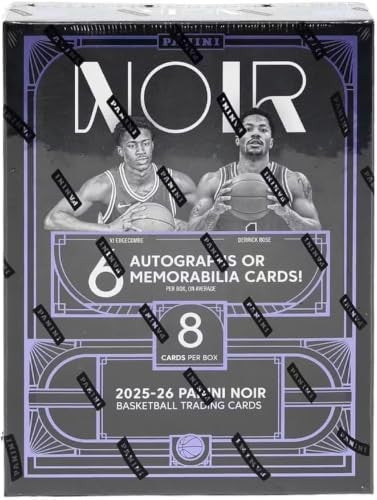 Panini 2025/26 Noir Basketball Hobby Trading Card Box 5 Autographs