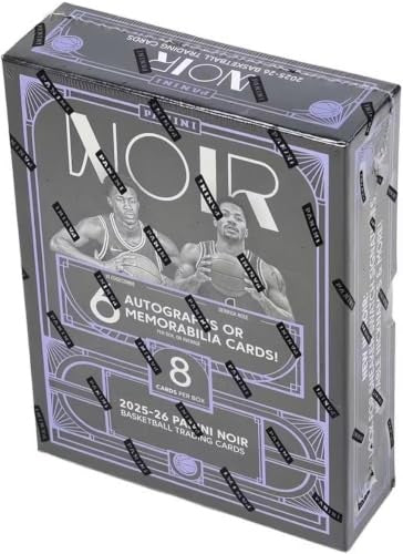 Panini 2025/26 Noir Basketball Hobby Trading Card Box 5 Autographs