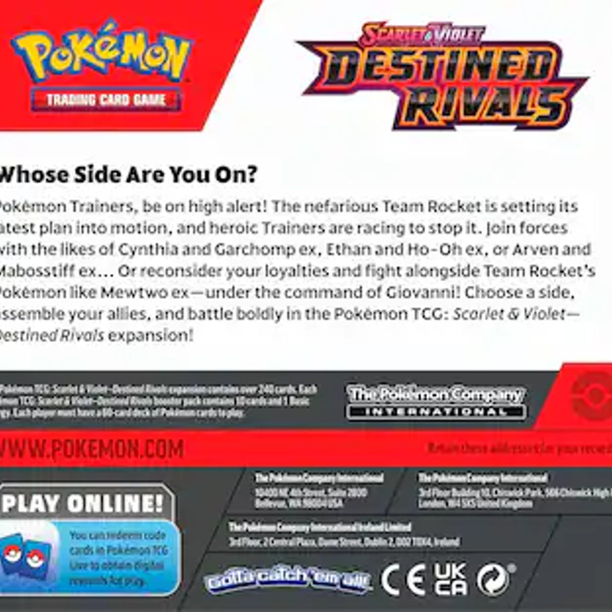Pokémon Scarlet & Violet Destined Rivals Booster Box 36 Packs