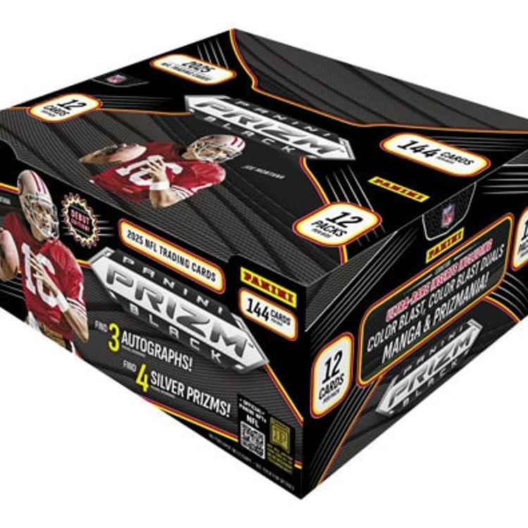 Panini 2025 Prizm Black Football Hobby Box 12 Packs