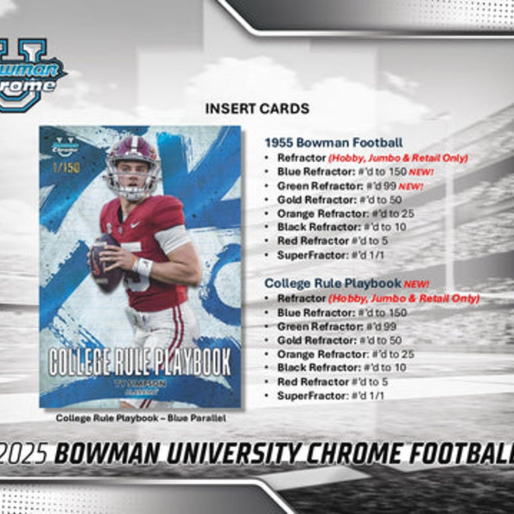 HOFBC 2025 Bowman University Chrome Football Hobby Box