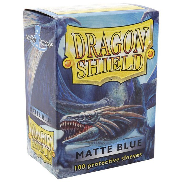 Arcane Tinmen Dragon Shield Matte Blue Sleeves 100 Ct
