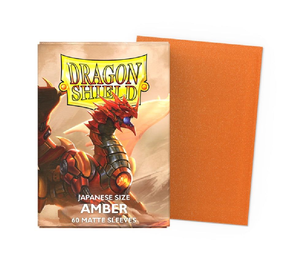 Arcane Tinmen Dragon Shield Matte Amber Japanese Size Card Sleeves 60 CT