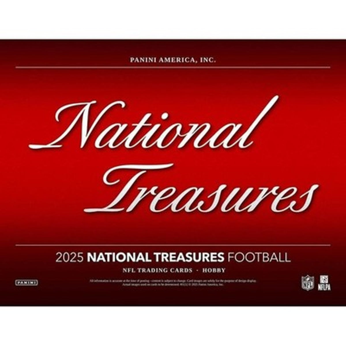 Panini 2025 National Treasures Football Hobby Box 8 Cards