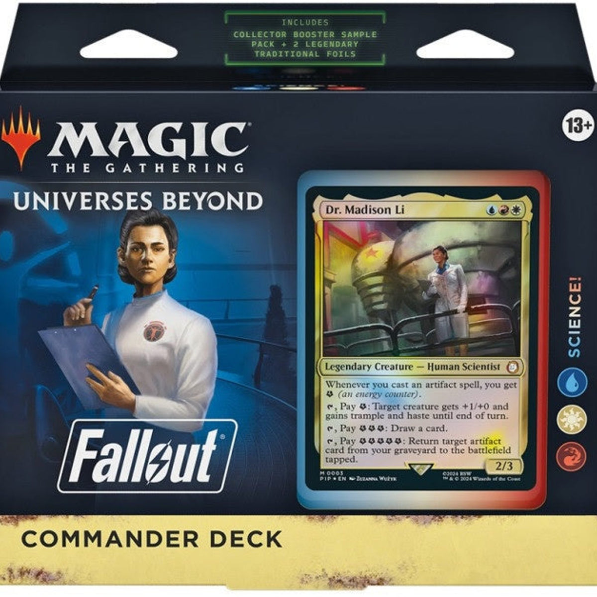 Asmodee Magic the Gathering Universes Beyond Fallout Commander Deck Science