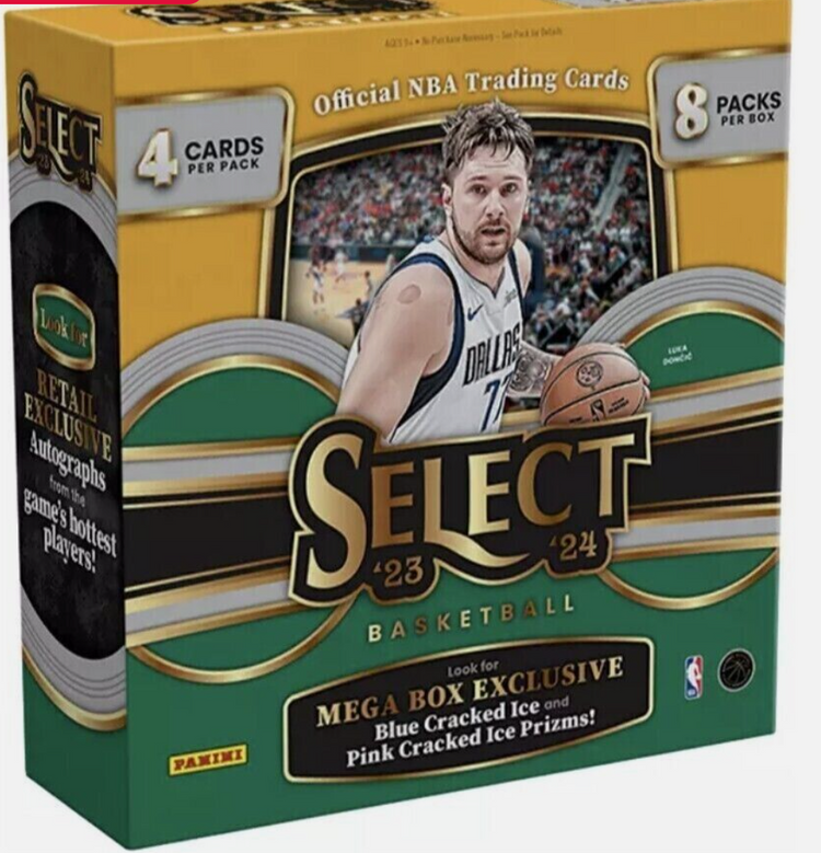 Panini 23-24 Select Basketball Mega Box Trading Cards 8 Packs