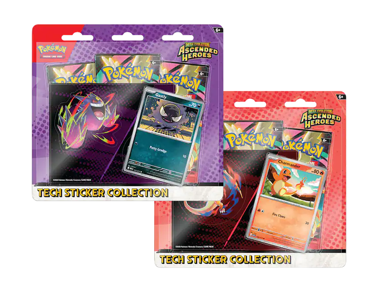 Pokémon Mega Evolution-Ascended Heroes Tech Sticker Collection 3-Pack