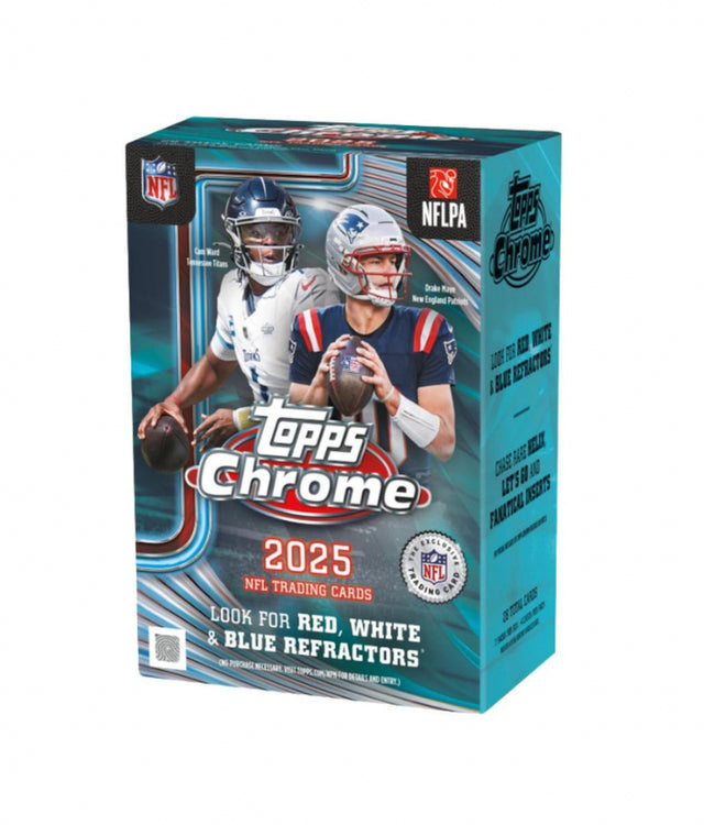 Topps 2025 Chrome Football Trading Cards Value Box