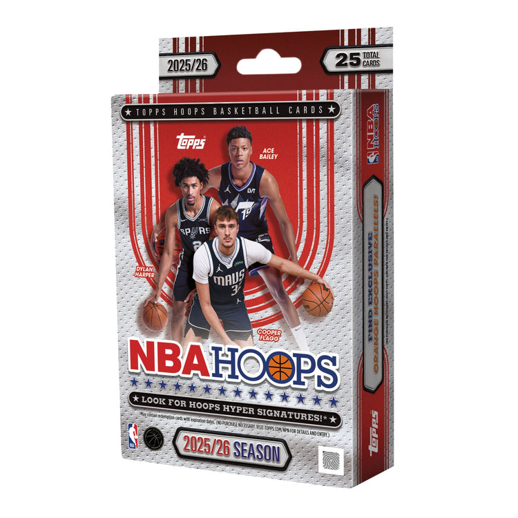 Topps 2025/26 Hoops Basketball Hanger Trading Card Box Hyper Signatures