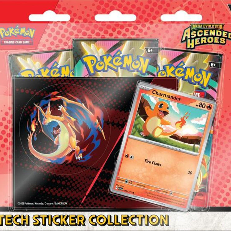 Pokémon Mega Evolution-Ascended Heroes Tech Sticker Collection 3-Pack