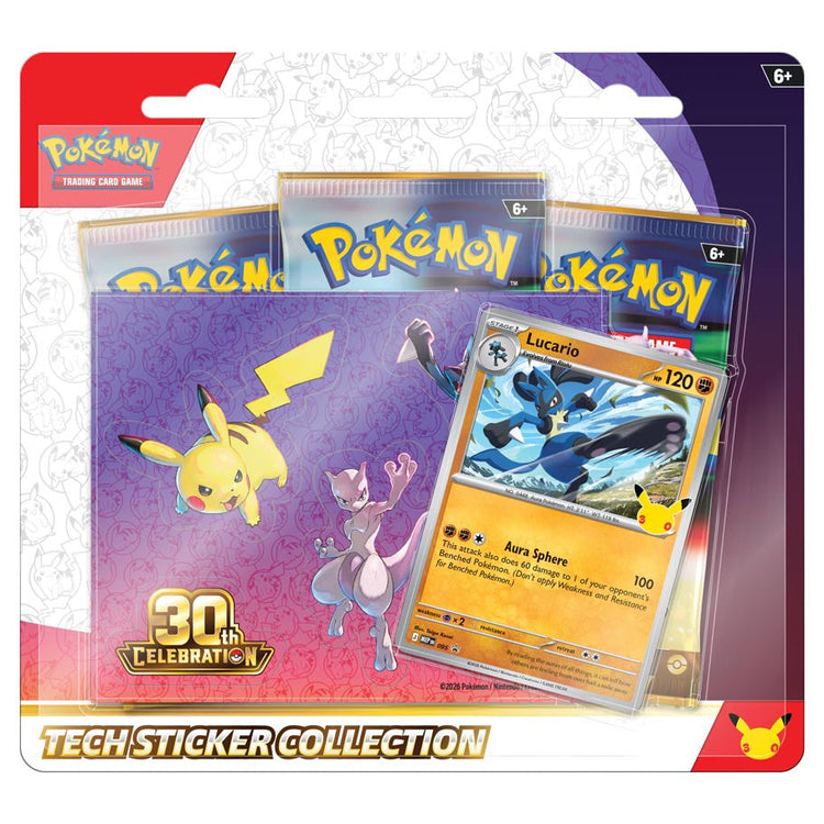 Pokémon Tcg 30th Celebration Tech Sticker Collection Random