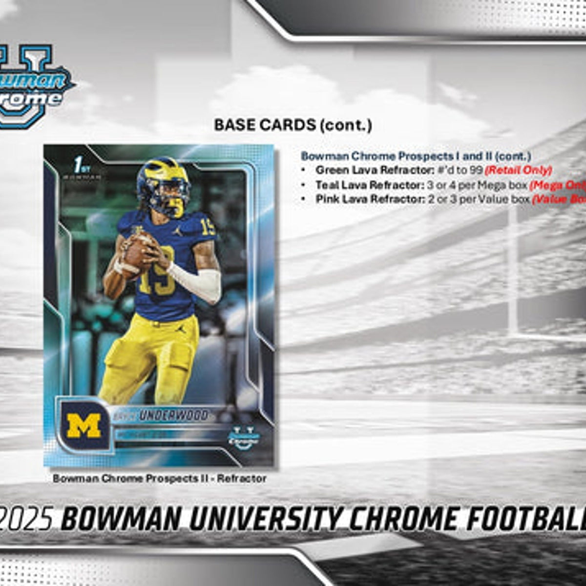 HOFBC 2025 Bowman University Chrome Football Hobby Box