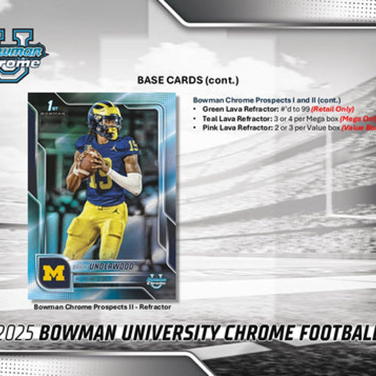 HOFBC 2025 Bowman University Chrome Football Hobby Box