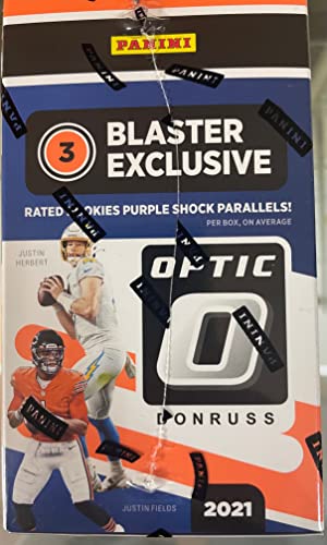 Panini 2021 Donruss Optic Football Purple Shock Parallels 6-Pack Blaster Box