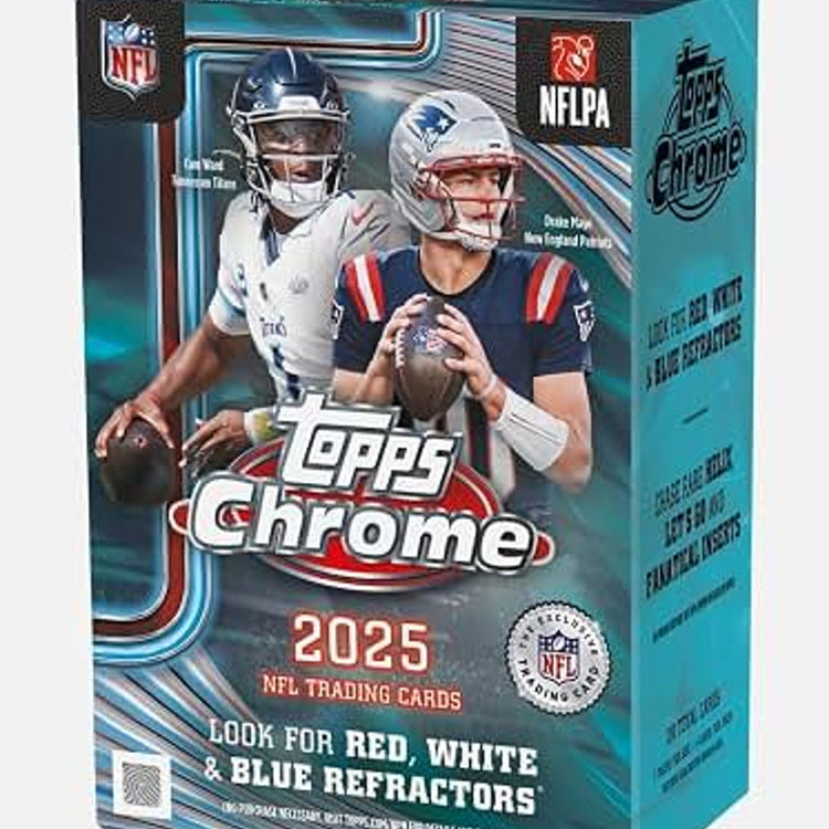 Topps 2025 Chrome Football Trading Cards Value Box