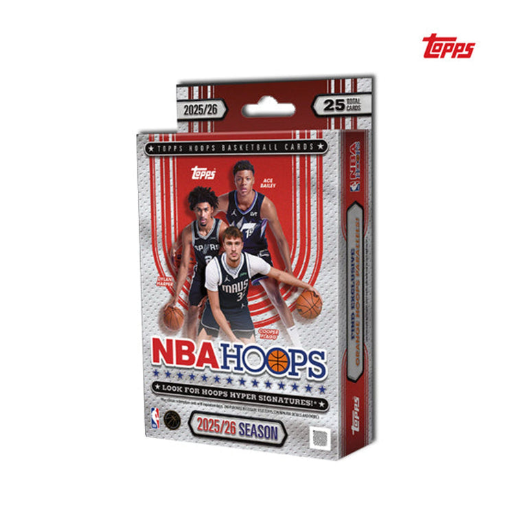 Topps 2025/26 Hoops Basketball Hanger Trading Card Box Hyper Signatures