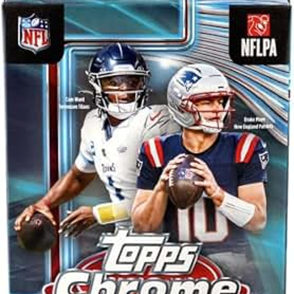 Topps 2025 Chrome Football Trading Cards Hanger Box