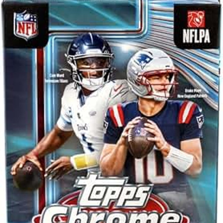 Topps 2025 Chrome Football Trading Cards Hanger Box