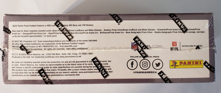 Panini 2022 Prizm Football Retail Pack Box