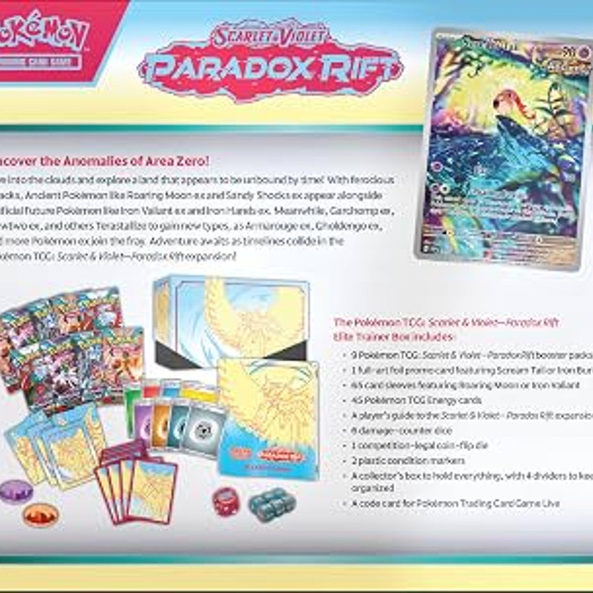 Pokémon Scarlet & Violet Paradox Rift Elite Trainer Box Blue
